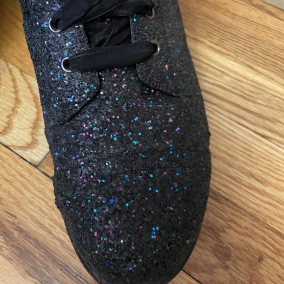 Black & Purple Glitter Combat Boots - Picture 4 of 8